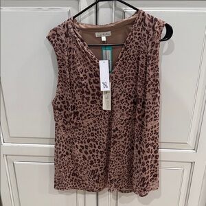 Leopard Print Sleeveless Top